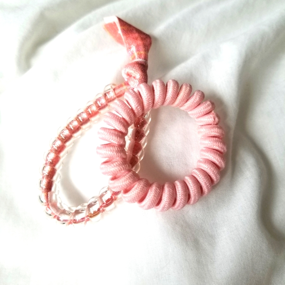 Spiral Scrunchie 3 Pc Set Summer Bridal Beach Mermaid Add On Gift New Copy 🇺🇦